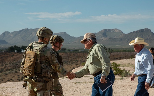 New Mexico Senators visit JTF-SB Soldiers at the southern border