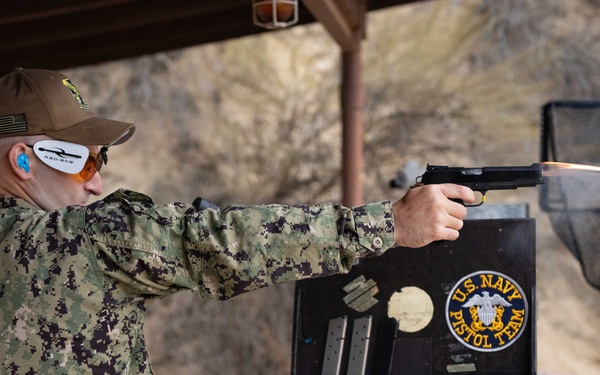 NPS Student Earns Spot on U.S. Navy Pistol Team