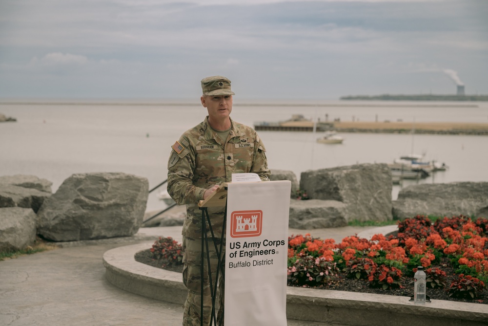 Corps of Engineers and City of Oswego Celebrate Significant Breakwater Repairs