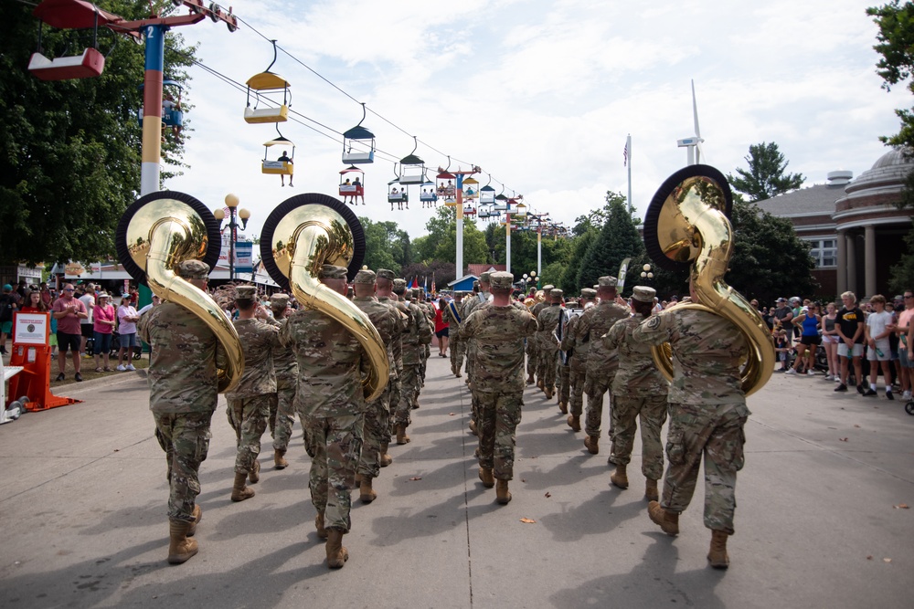 34th Army Band marches in Iowa State Fair Veterans Parade