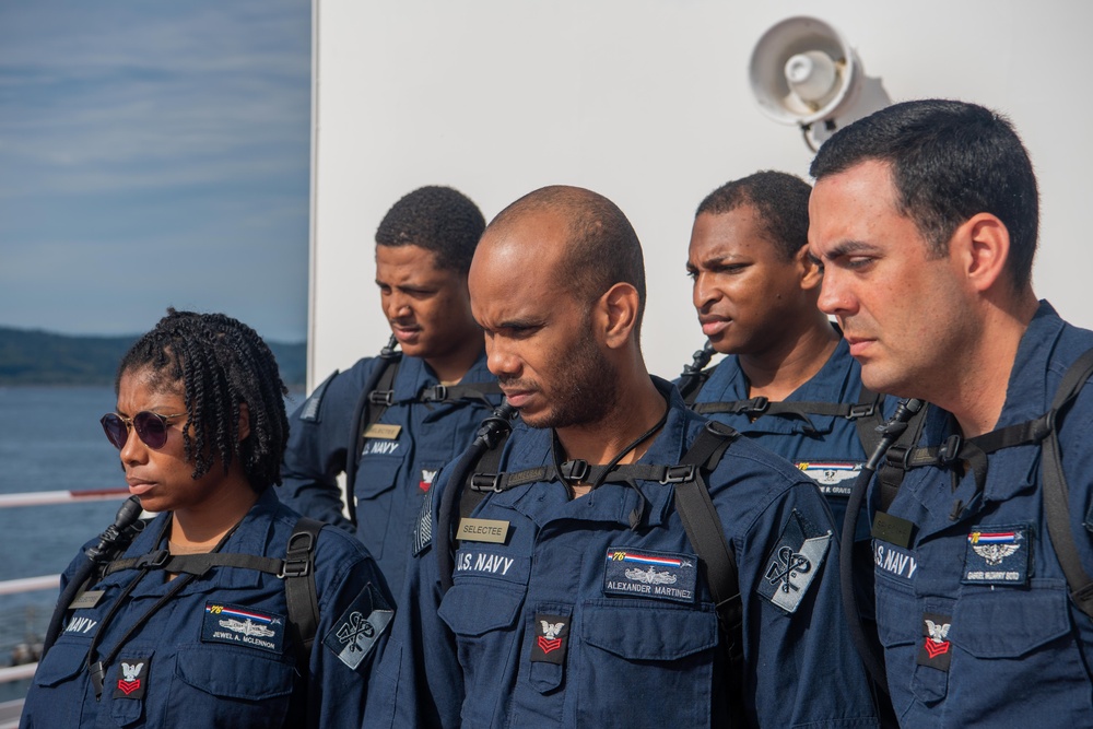 Ronald Reagan CPO Selectees Practice Drill