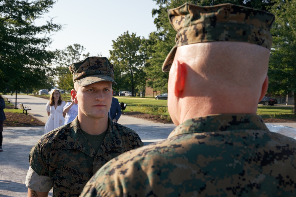 2nd Lt Hardwick Commissioning ceremony