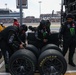 Pit crew works during Iowa Corn 350