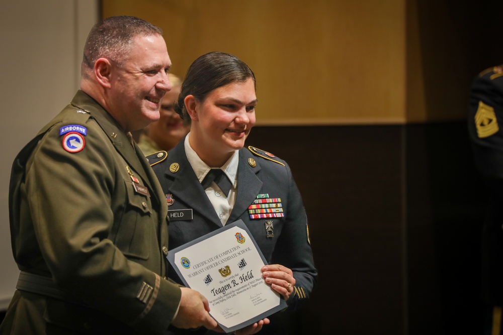 175th RTI Holds OCS and WOCS Graduation Ceremony at Camp Ripley