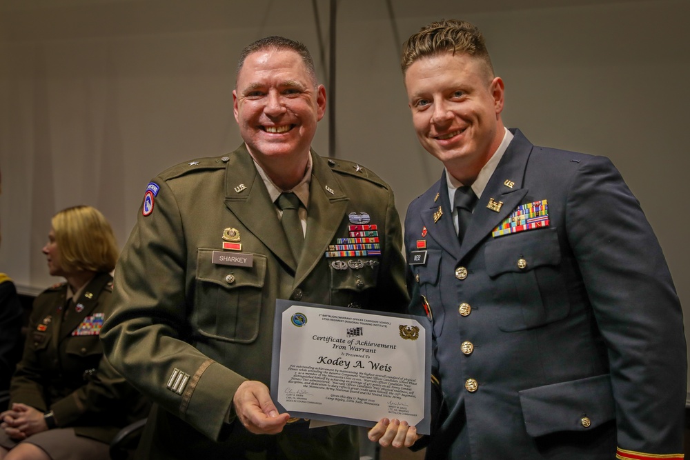 175th RTI Holds OCS and WOCS Graduation Ceremony at Camp Ripley