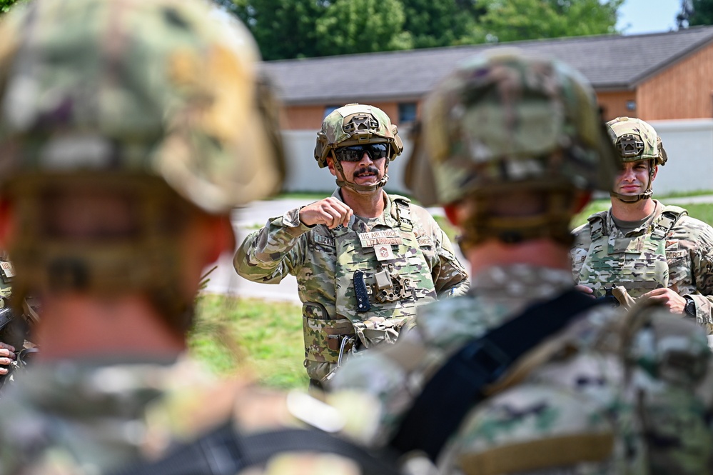 22nd Air Task Force leadership visits Airmen forward deployed to Alpina Combat Readiness Training Center during Exercise Northern Strike 25-2