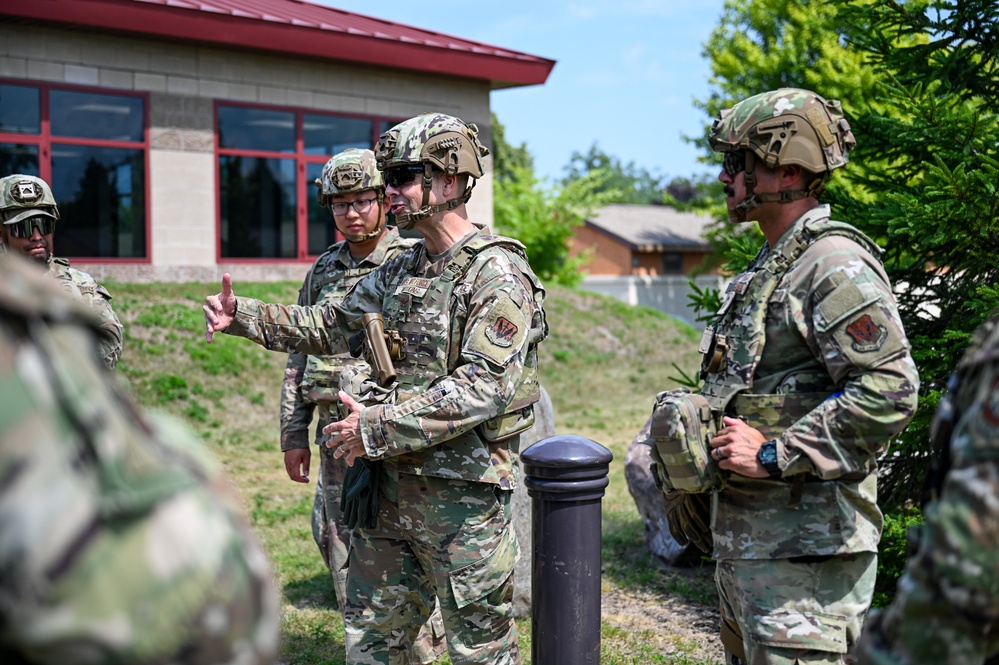 22nd Air Task Force leadership visits Airmen forward deployed to Alpina Combat Readiness Training Center during Exercise Northern Strike 25-2