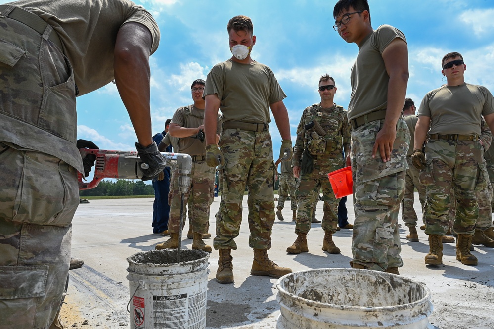 22nd Air Task Force leadership visits Airmen forward deployed to Alpina Combat Readiness Training Center during Exercise Northern Strike 25-2