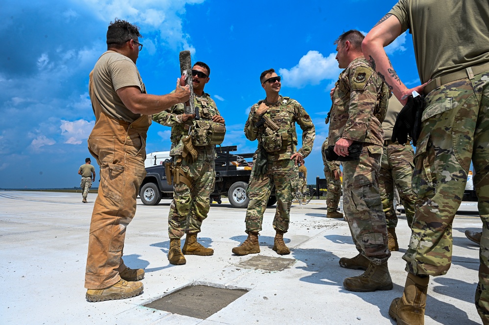 22nd Air Task Force leadership visits Airmen forward deployed to Alpina Combat Readiness Training Center during Exercise Northern Strike 25-2
