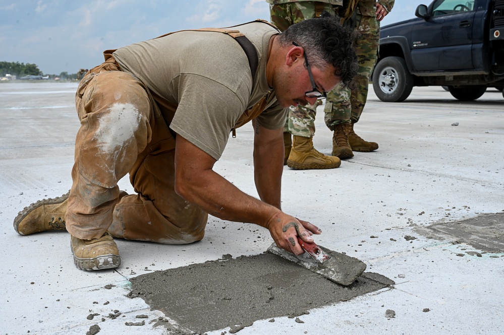 22nd Air Task Force leadership visits Airmen forward deployed to Alpina Combat Readiness Training Center during Exercise Northern Strike 25-2