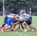 All Marine Rugby Team scrimmages with local team