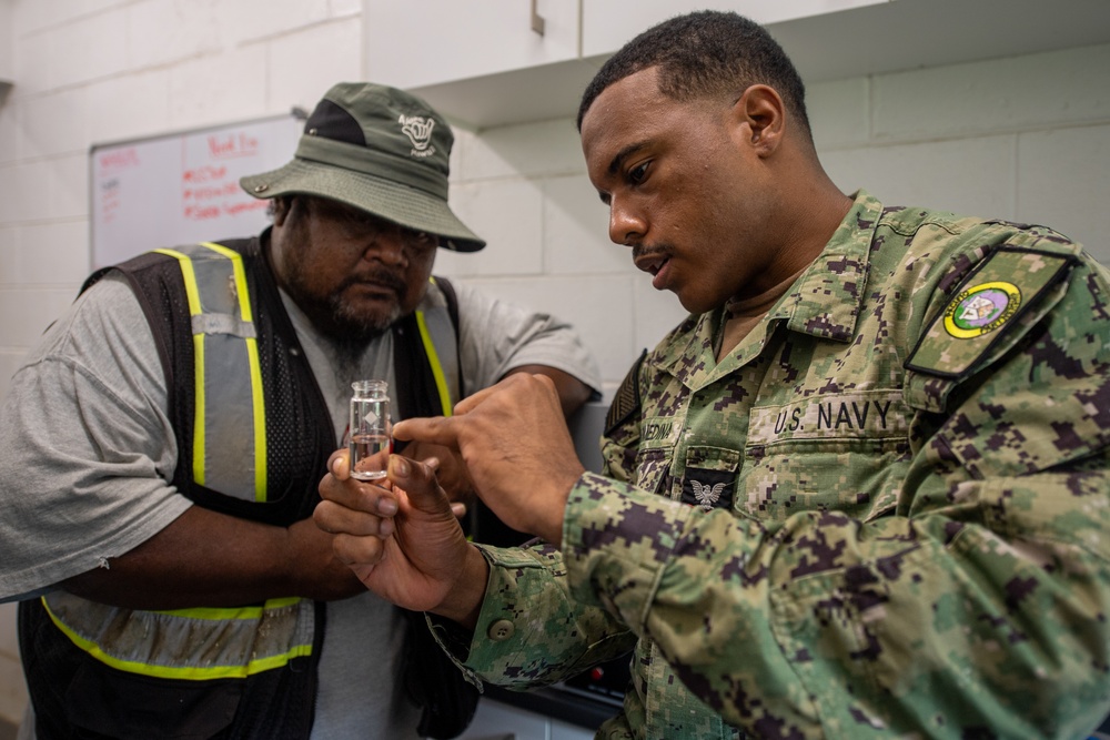 Pacific Partnership 2025 servicemembers provide waste water treatment training in Chuuk, Federated States of Micronesia, Aug 2025