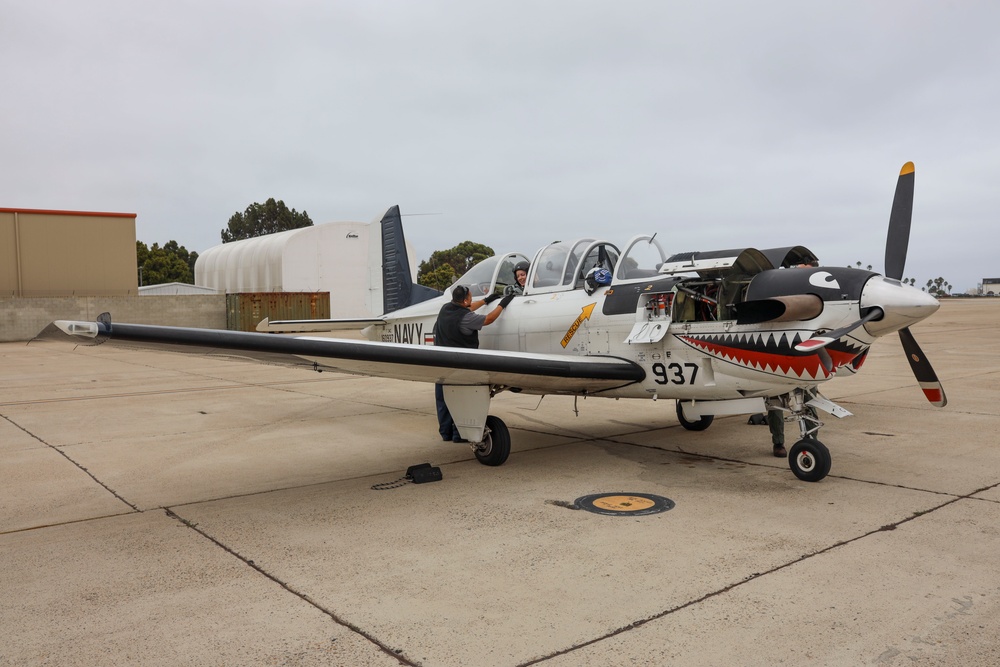 T-34C incentive flight recognizes Marine for exceptional performance