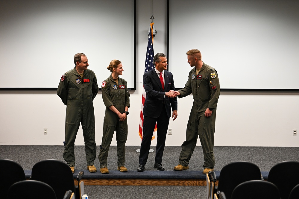 SECDEF visits JBER, speaks with troops