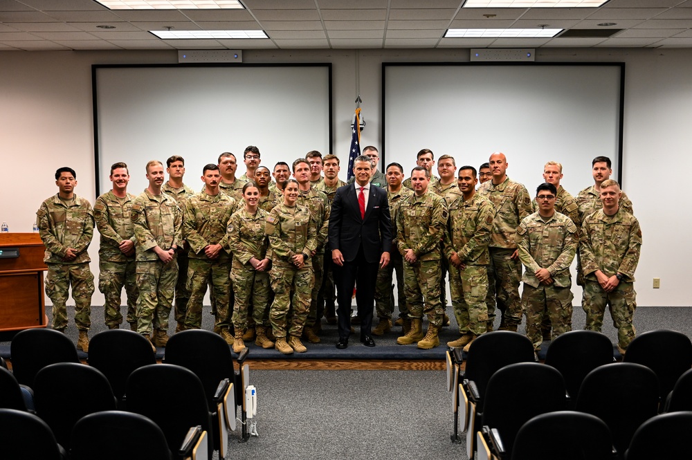 SECDEF visits JBER, speaks with troops
