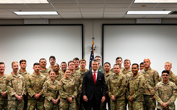 SECDEF visits JBER, speaks with troops