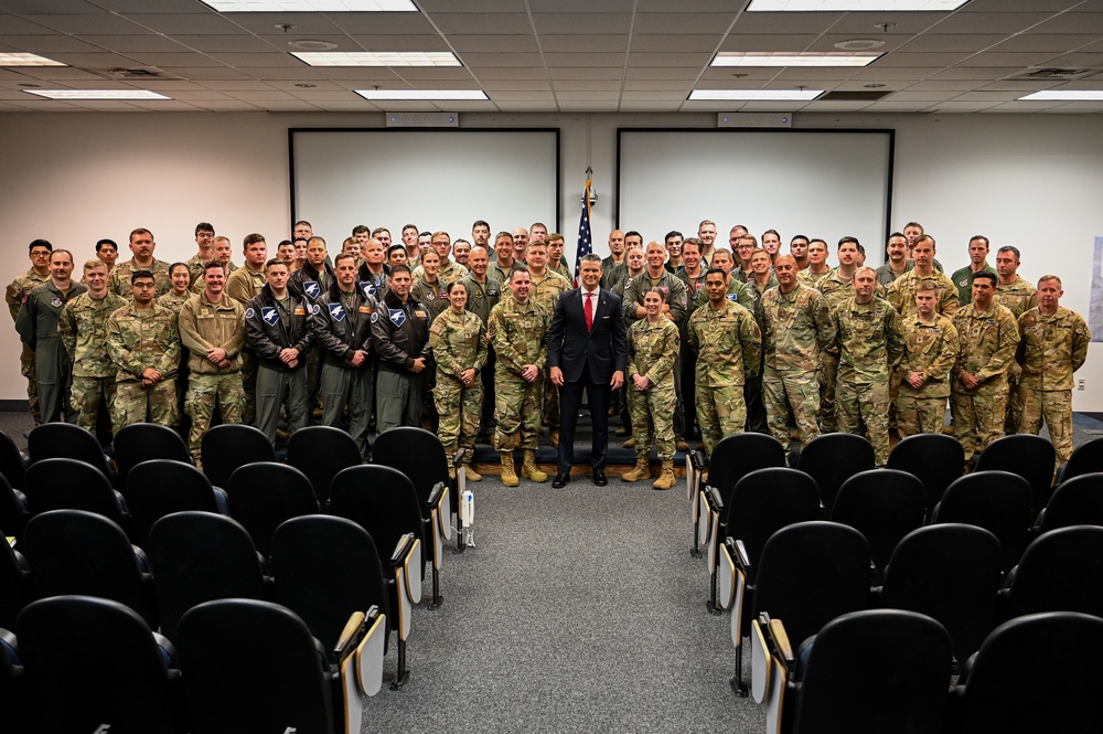 SECDEF visits JBER, speaks with troops