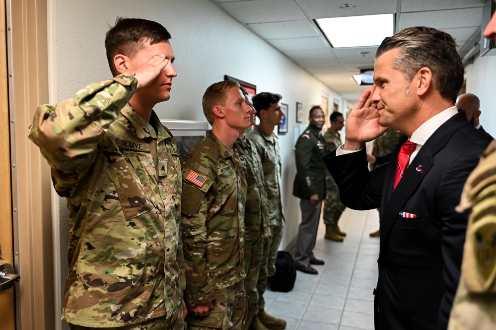 SECDEF visits JBER, speaks with troops