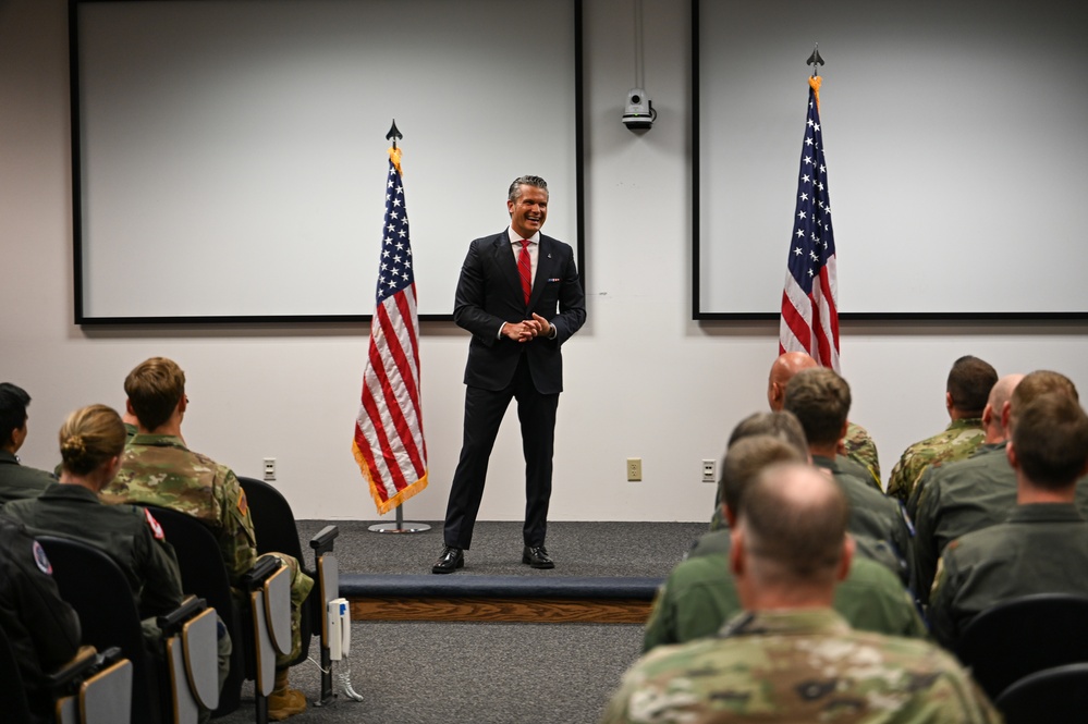 SECDEF visits JBER, speaks with troops
