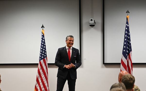 SECDEF visits JBER, speaks with troops