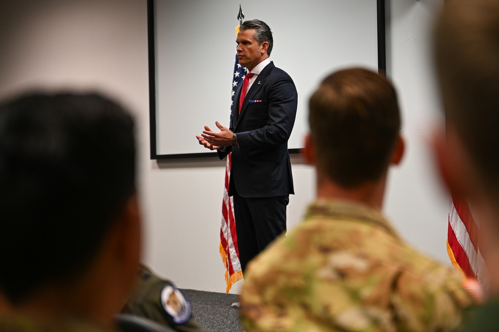 SECDEF visits JBER, speaks with troops