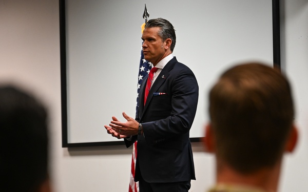 SECDEF visits JBER, speaks with troops