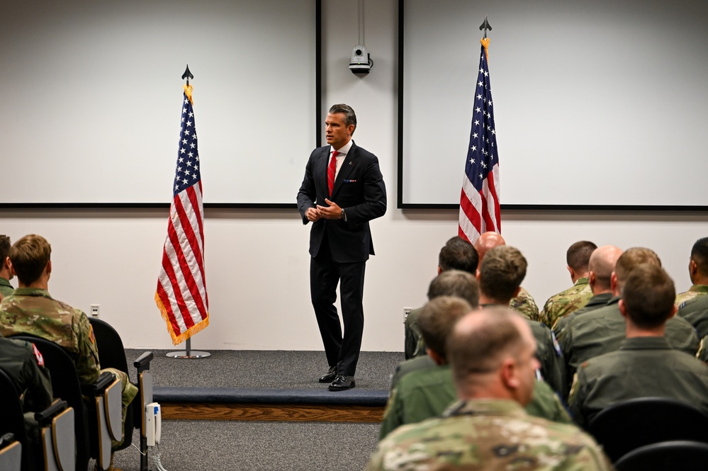 SECDEF visits JBER, speaks with troops