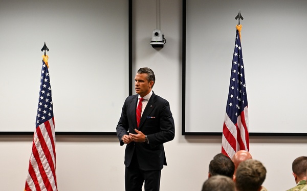 SECDEF visits JBER, speaks with troops