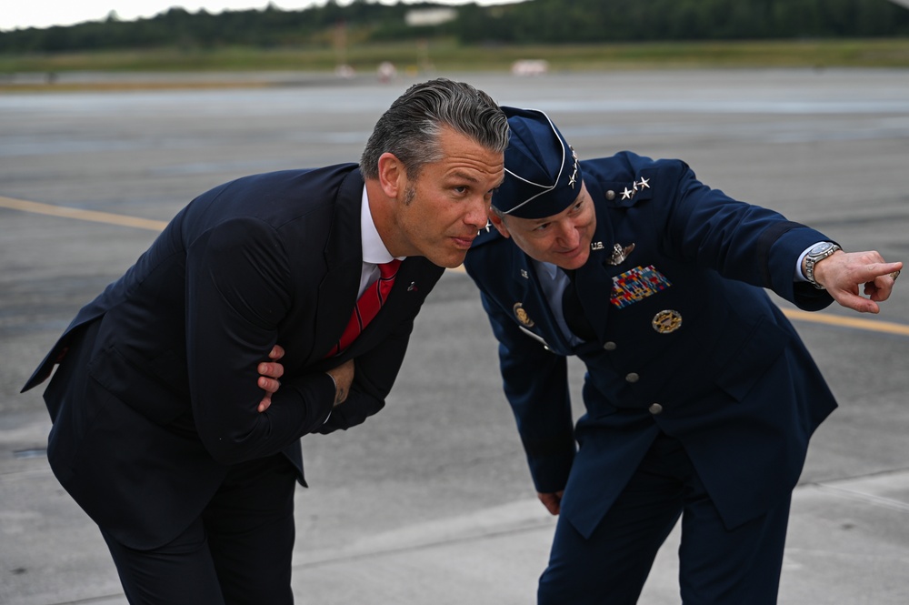 SECDEF visits JBER, speaks with troops