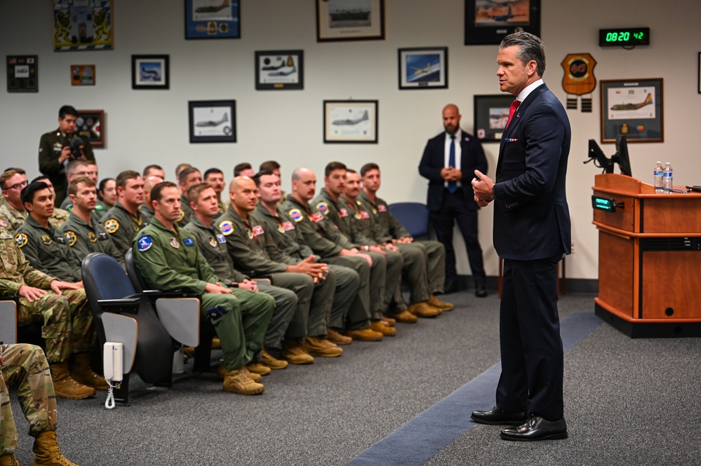 SECDEF visits JBER, speaks with troops