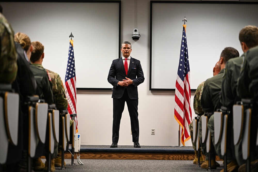 SECDEF visits JBER, speaks with troops