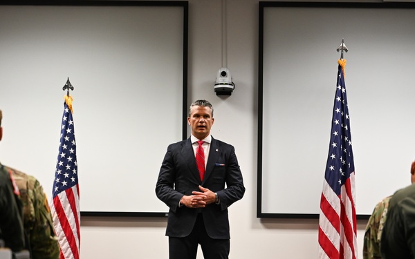 SECDEF visits JBER, speaks with troops