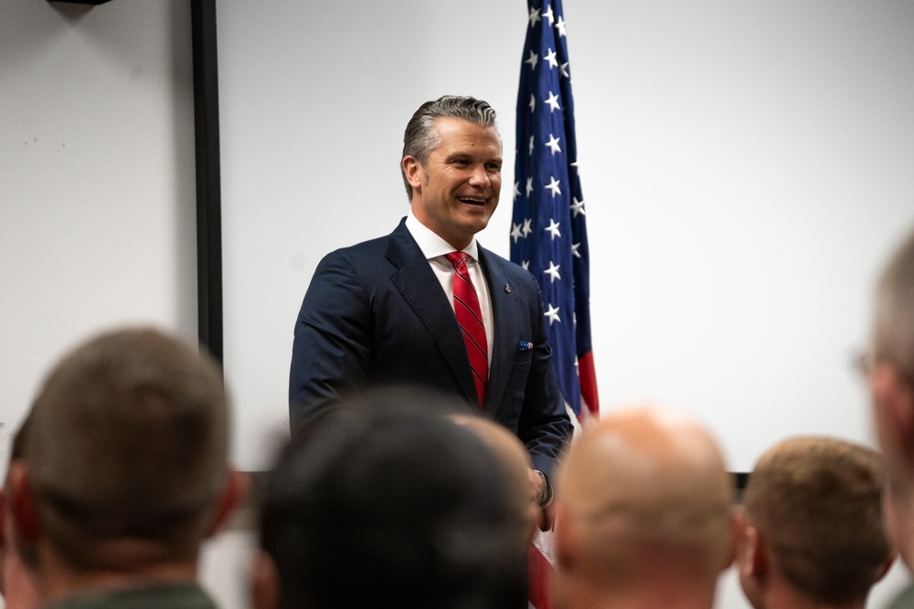 SECDEF visits JBER, speaks with troops