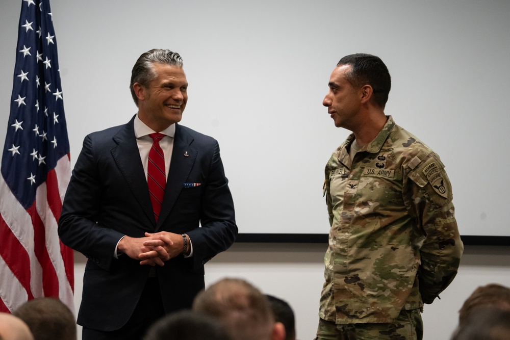 SECDEF visits JBER, speaks with troops