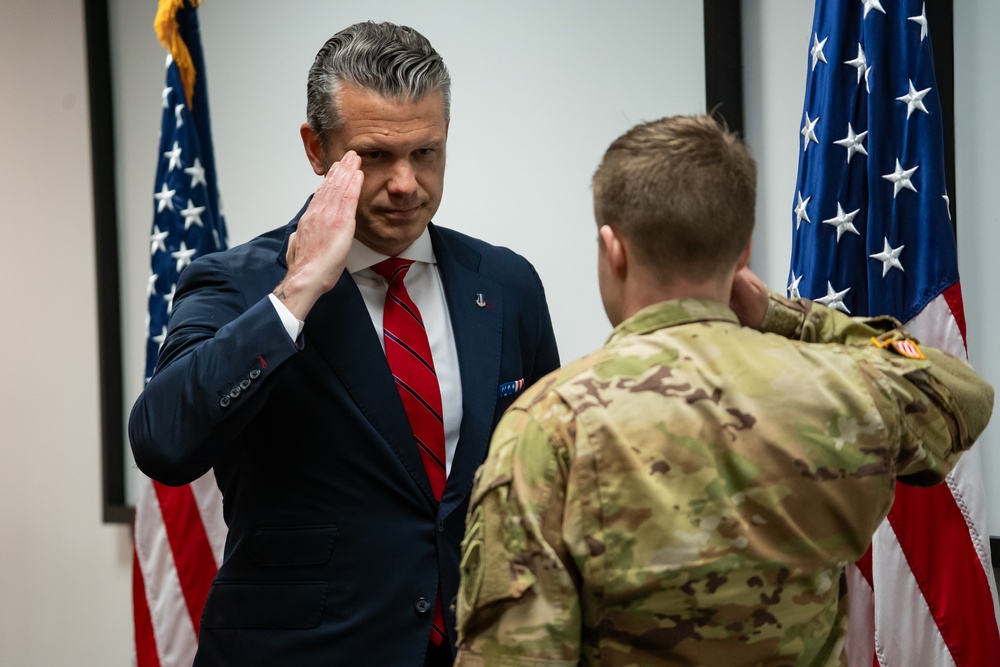 SECDEF visits JBER, speaks with troops