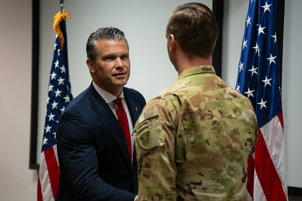 SECDEF visits JBER, speaks with troops