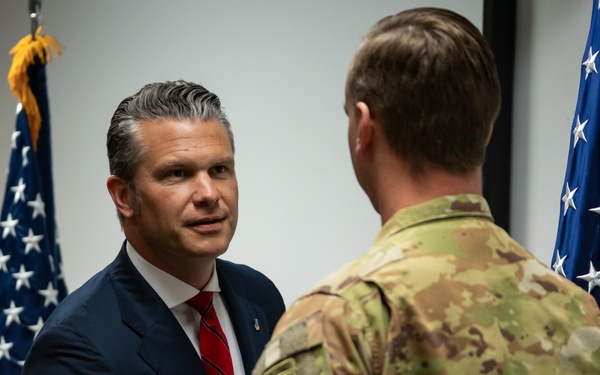 SECDEF visits JBER, speaks with troops