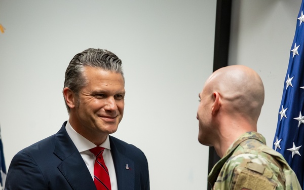 SECDEF visits JBER, speaks with troops