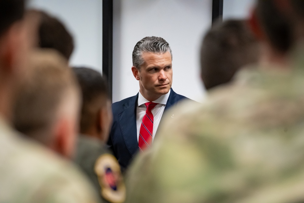 SECDEF visits JBER, speaks with troops