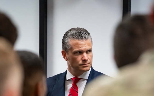 SECDEF visits JBER, speaks with troops