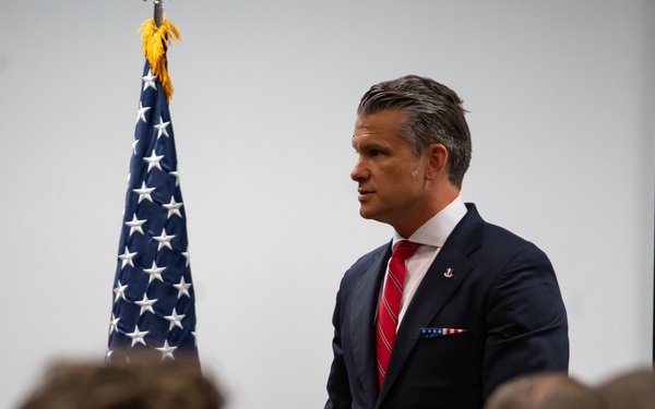 SECDEF visits JBER, speaks with troops