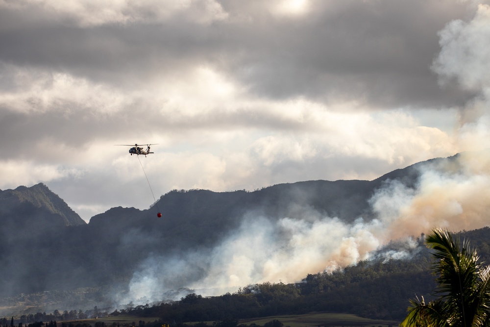 25th CAB and Hawaii Army National Guard Provide Aerial Firefighting Support