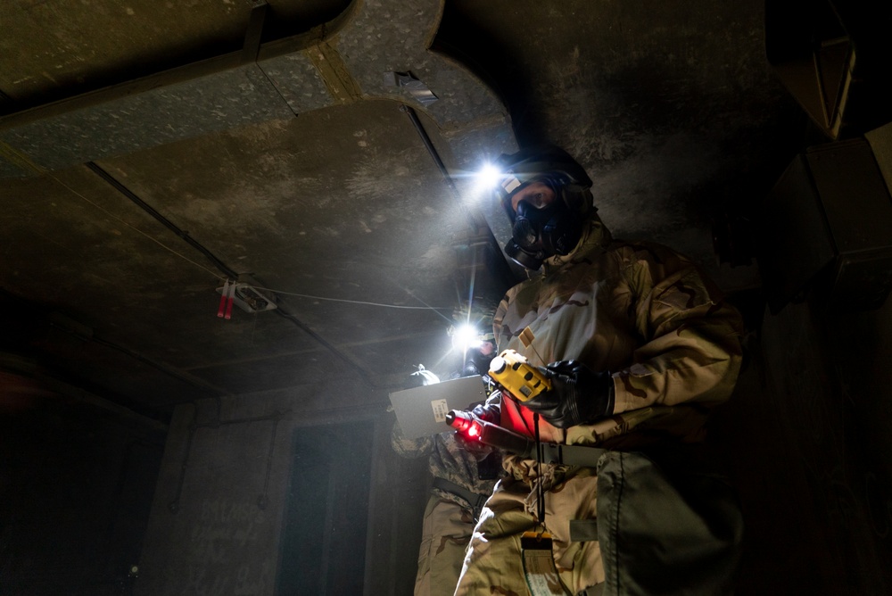 386th ECES sharpens CBRN skills in underground exercise