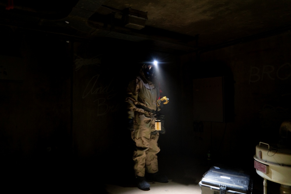 386th ECES sharpens CBRN skills in underground exercise