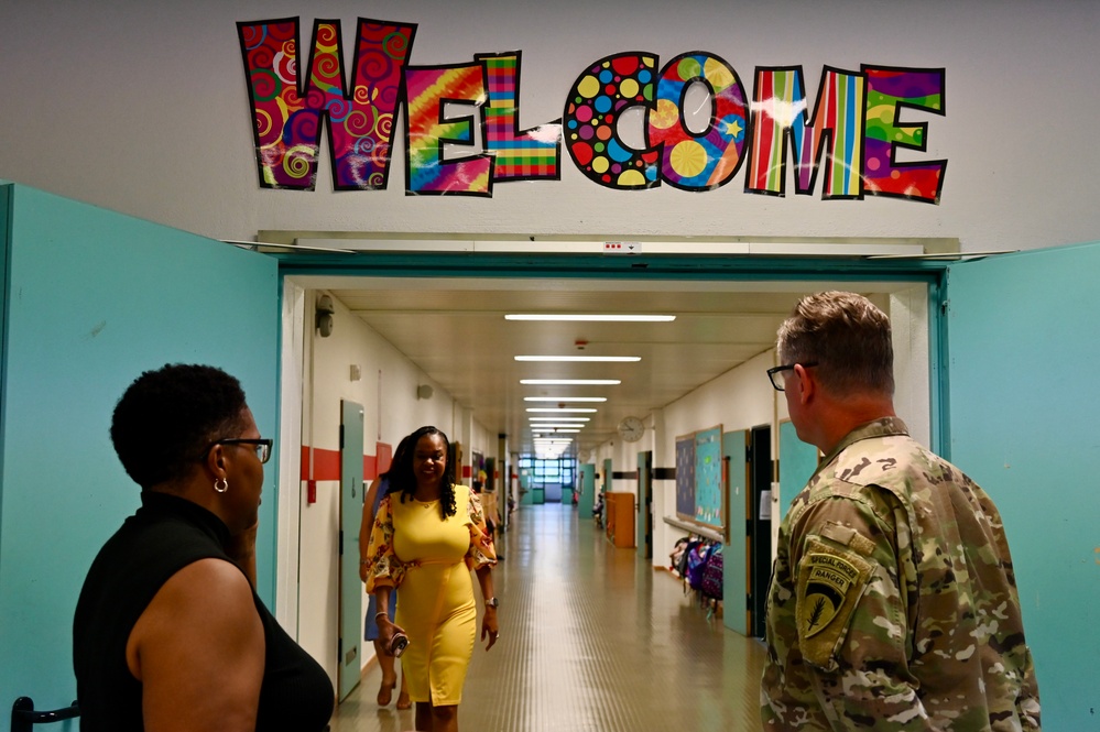 Robinson Elementary School walk-through with Col. Judd Sanford