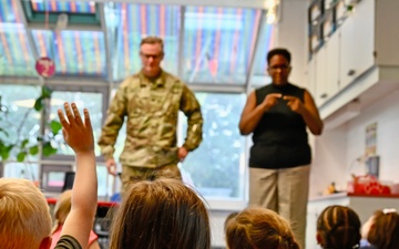 Walk-through with command team at Robinson Barracks ES