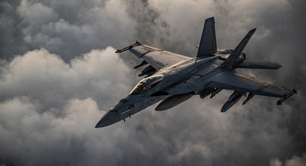 Refueling Super Hornets over U.S. CENTCOM