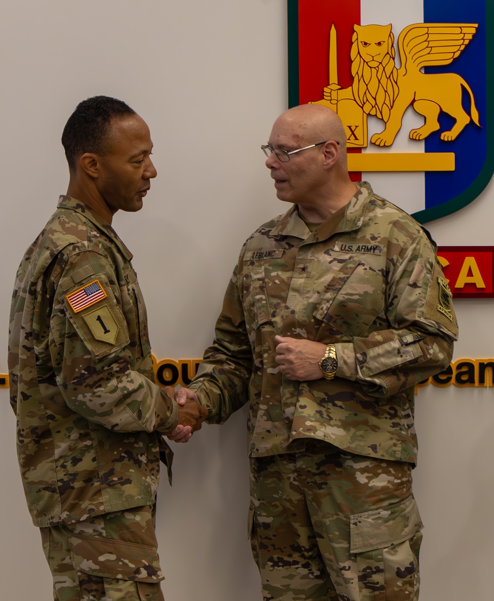 Brig. Gen. LeBlanc receives farewell ceremony from SETAF-AF