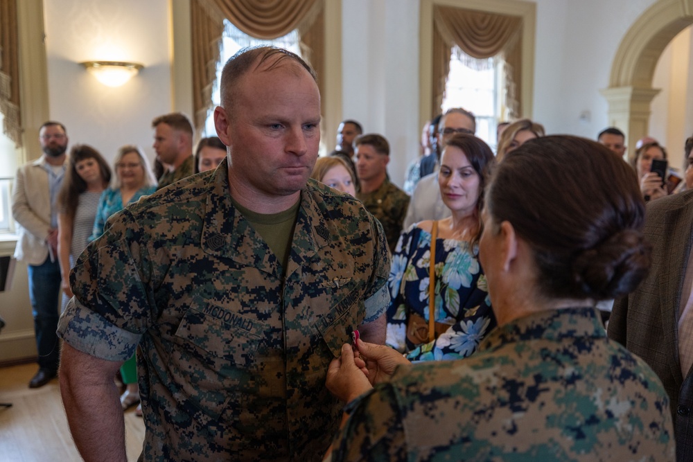 Sgt. Maj. Aaron G. McDonald Retirement Ceremony