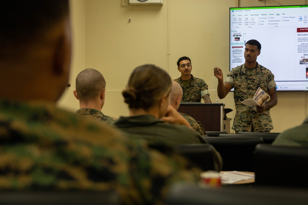 MAG-36 religious program specialists teach spiritual fitness to HMLA-169 Marines